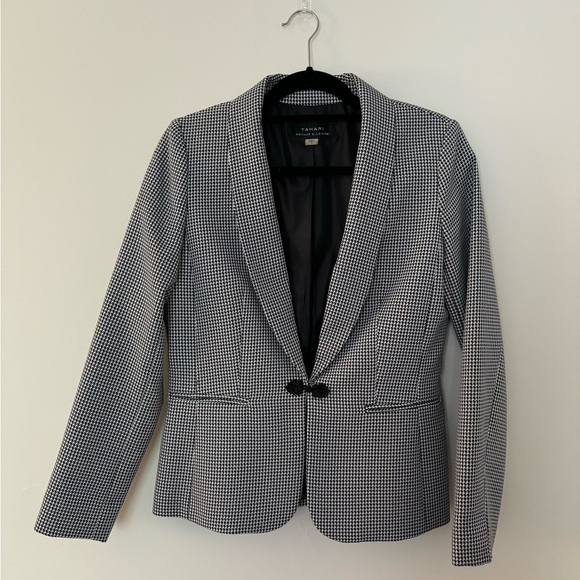 Tahari Houndstooth Blazer Size 4 - Picture 3 of 7